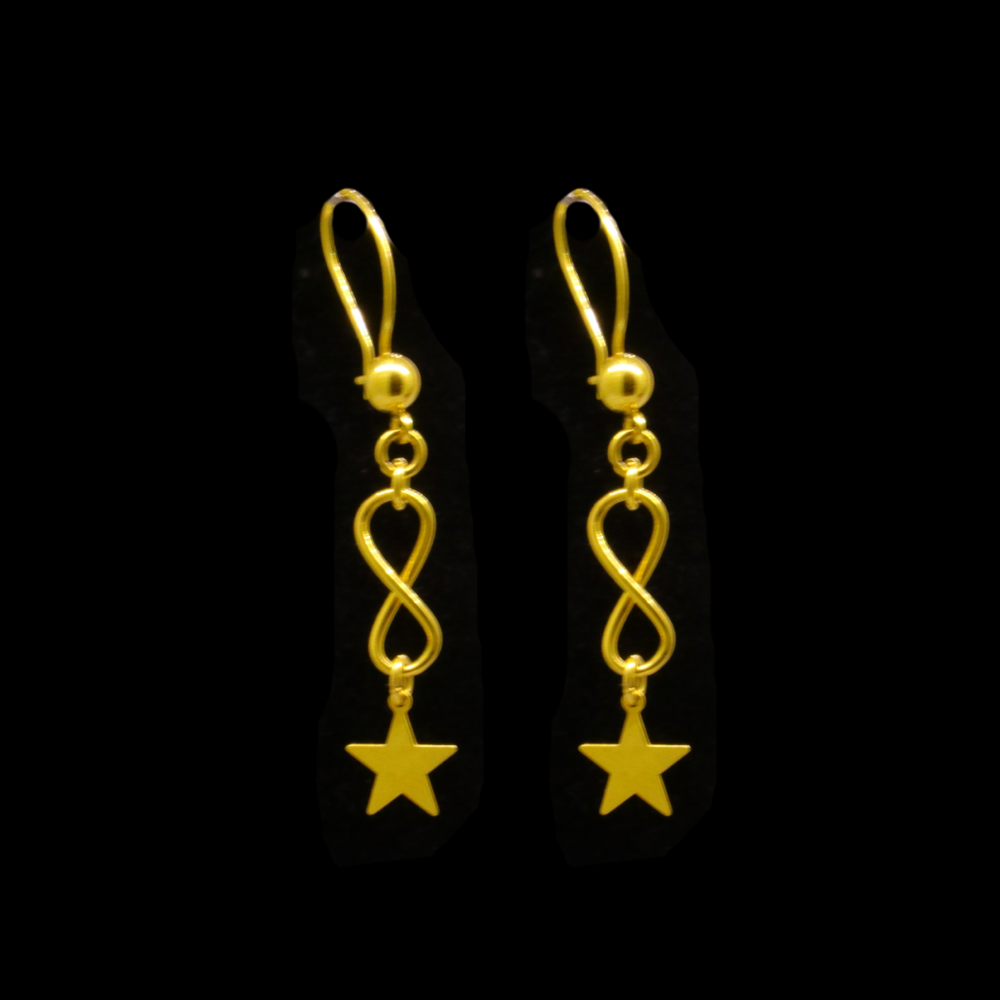 21K Gold Drop Earrings - SW24853